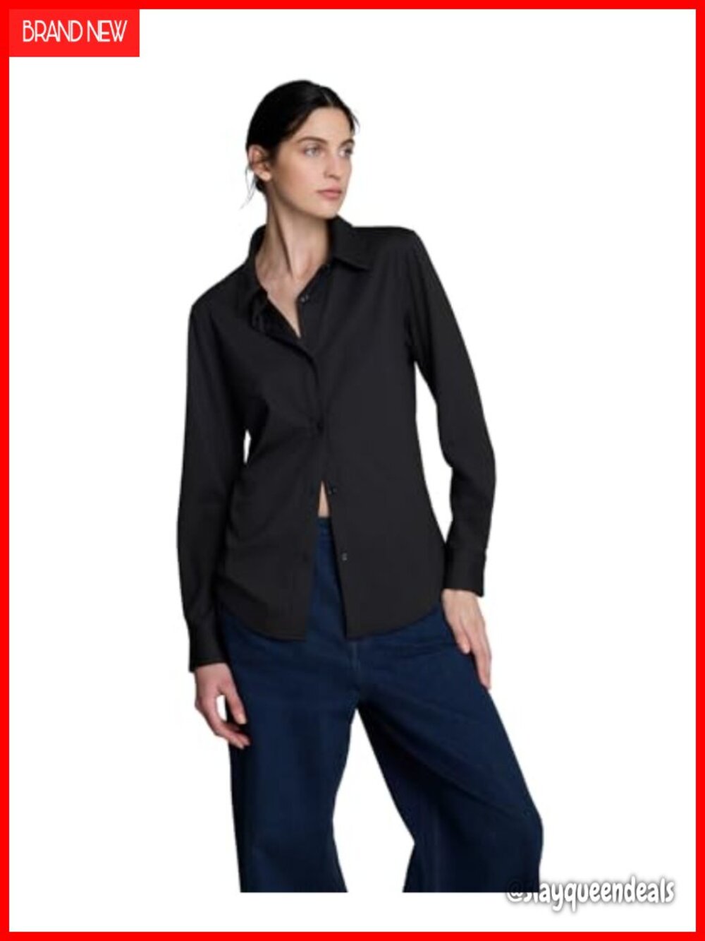 Kenneth Cole New York Women's Long Sleeve Button Down Shirt